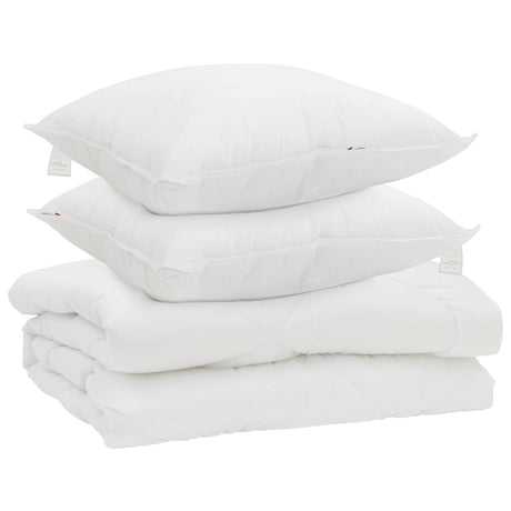 Vidaxl dekbed met kussen 3 pcs wit microfibre