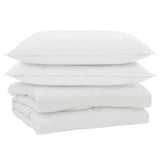 Vidaxl dekbed met kussen 3 pcs wit microfibre