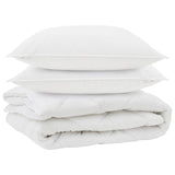 Vidaxl all-season dekbed met kussen 3 pcs wit microvezel