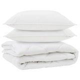 Vidaxl all-season dekbed met kussen 3 pcs wit microvezel