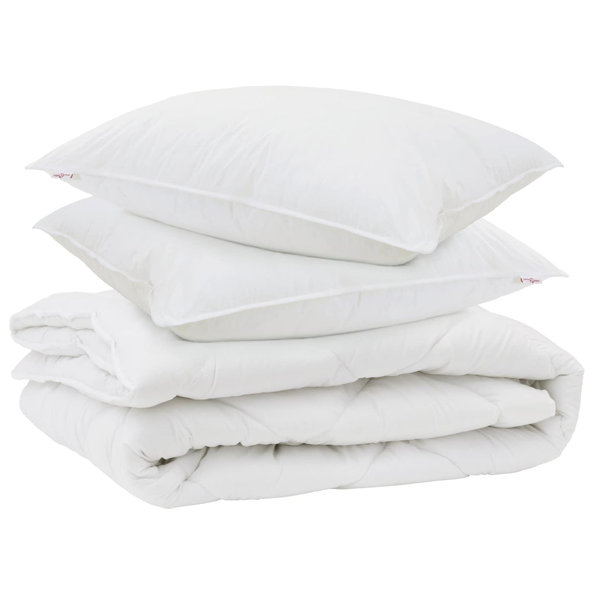 Vidaxl all-season dekbed met kussen 3 pcs wit microvezel