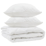 Vidaxl all-season dekbed met kussen 3 pcs wit microvezel