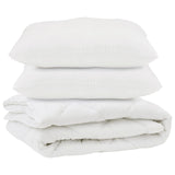Vidaxl dekbed met kussen 3 pcs wit microvezel