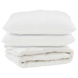 Vidaxl dekbed met kussen 3 pcs wit microvezel