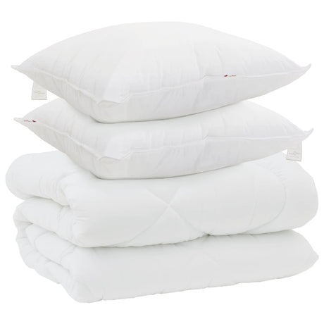 Vidaxl winter dekbed met kussen 3 pcs wit microvezel