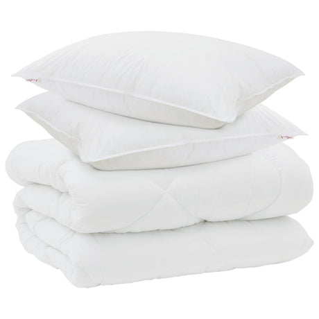 Vidaxl winter dekbed met kussen 3 pcs wit microvezel