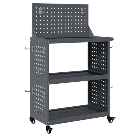 Vidaxl gereedschapswagen antraciet 65 x 35 x 111 cm koudgewalst staal