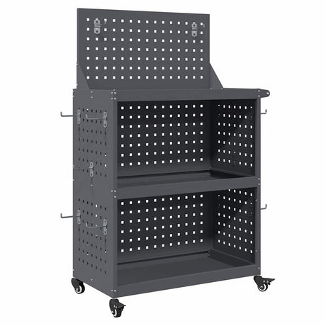 Vidaxl gereedschapswagen antraciet 65 x 35 x 111 cm koudgewalst staal