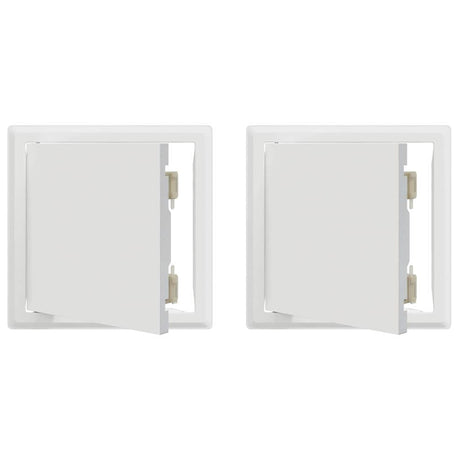 Vidaxl toegangs paneel 2 pcs wit 23 x 23 x 3 cm staal