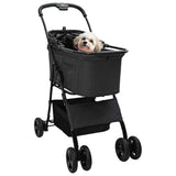 Vidaxl opvouwbare huisdierenwagen zwart 81 x 47 x 99 cm polyester