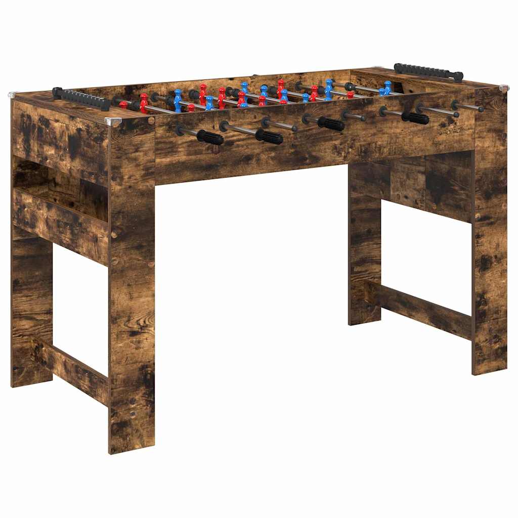 Vidaxl voetbaltafel gerookt eiken 125 x 60,5 x 80 cm bewerkt hout