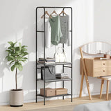 Vidaxl kledingrek met plank grijs sonoma 60 x 30 x 171 cm bewerkt hout