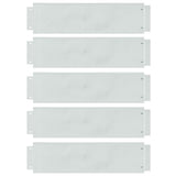 Vidaxl gazonranden 5 pcs zilver 100 x 25 x 0,07 cm