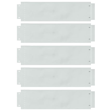 Vidaxl gazonranden 5 pcs zilver 100 x 25 x 0,07 cm