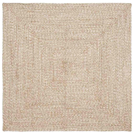 Vidaxl vloerkleden vierkant natuurlijk en wit 120 x 120 cm jute