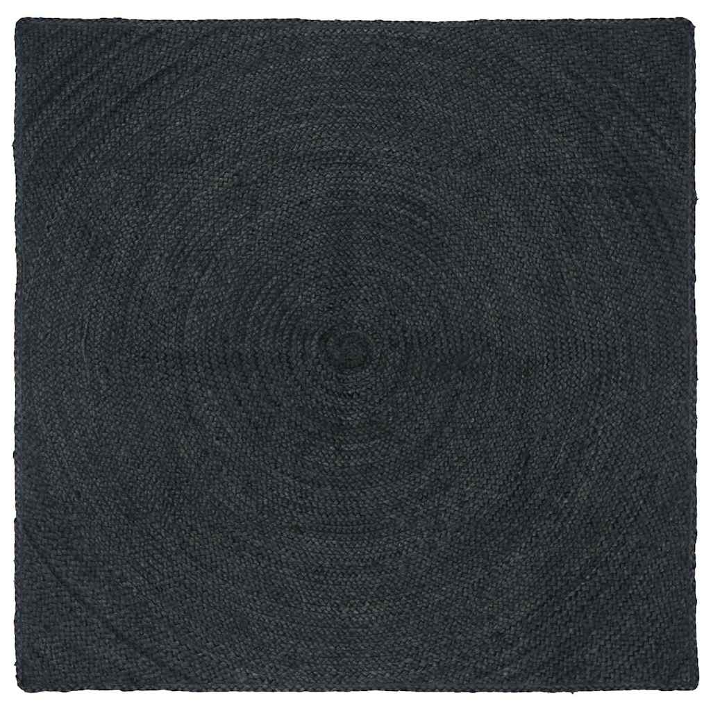 Vidaxl vloerkleden vierkant donkergrijs 160 x 160 cm jute
