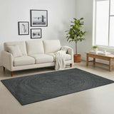 Vidaxl vloerkleden vierkant donkergrijs 200 x 200 cm jute