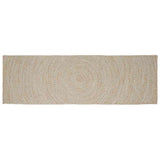 Vidaxl vloerkleden rechthoekig natuurlijk en wit 80 x 200 cm jute