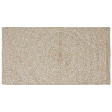 Vidaxl vloerkleden rechthoekig natuurlijk en wit 100 x 200 cm jute