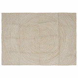 Vidaxl vloerkleden rechthoekig natuurlijk en wit 120 x 170 cm jute