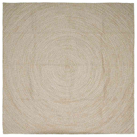 Vidaxl vloerkleden vierkant natuurlijk en wit 300 x 300 cm jute