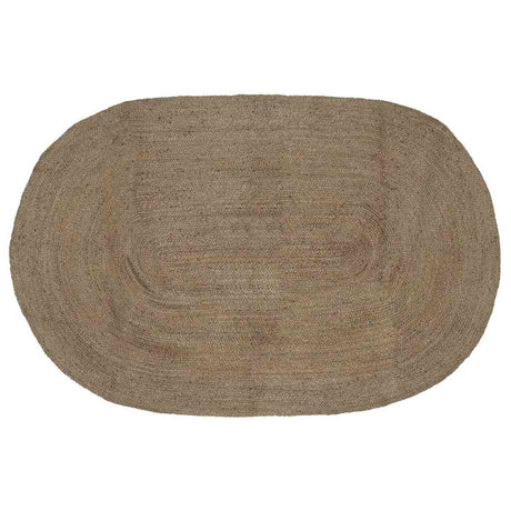 Vidaxl vloerkleden ovaal grijs 205 x 305 cm jute