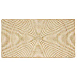 Vidaxl vloerkleed natuurlijk en wit 100 x 200 cm jute
