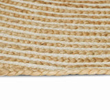 Vidaxl vloerkleed natuurlijk en wit 160 x 160 cm jute