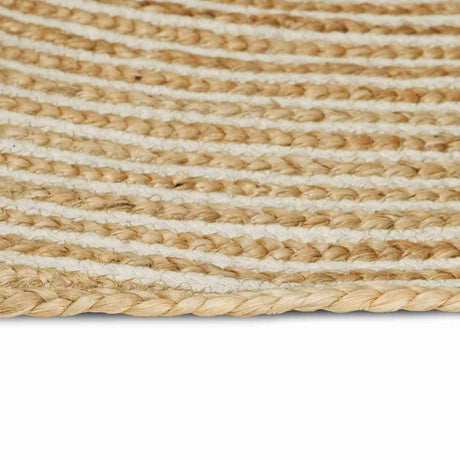 Vidaxl vloerkleed natuurlijk en wit 160 x 230 cm jute