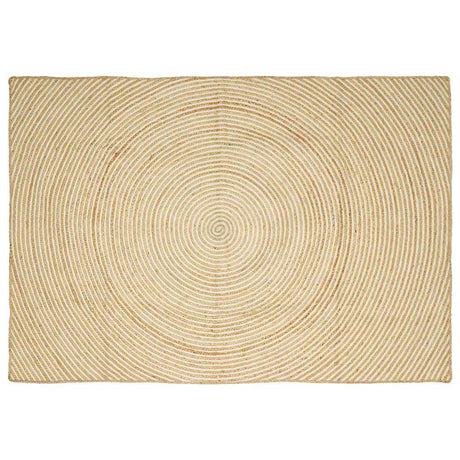Vidaxl vloerkleed natuurlijk en wit 200 x 290 cm jute