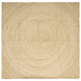 Vidaxl vloerkleed natuurlijk en wit 300 x 300 cm jute