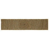 Vidaxl vloerkleed natuurlijk en zwart 60 x 300 cm jute