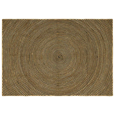 Vidaxl vloerkleed natuurlijk en zwart 240 x 340 cm jute
