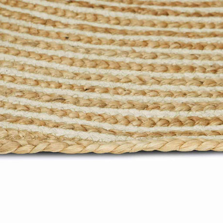 Vidaxl vloerkleed natuurlijk en wit 205 x 305 cm jute