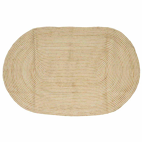 Vidaxl vloerkleed natuurlijk en wit 205 x 305 cm jute