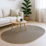 Vidaxl vloerkleed natuurlijk en zwart 122 x 183 cm jute
