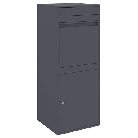 Vidaxl pakket inwerp box met opslag antraciet 41 x 38 x 103 cm staal