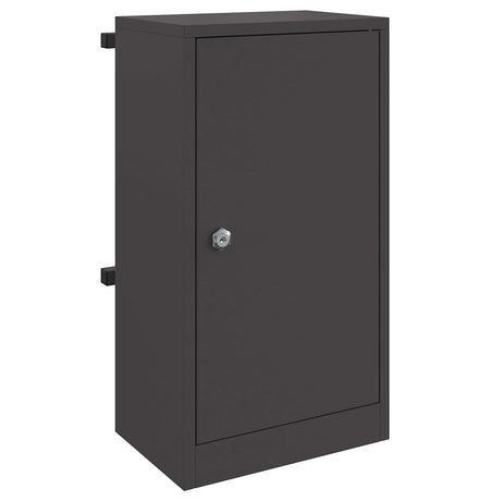 Vidaxl brievenbus met opslag met de deur zwart 30 x 20 x 55 cm staal