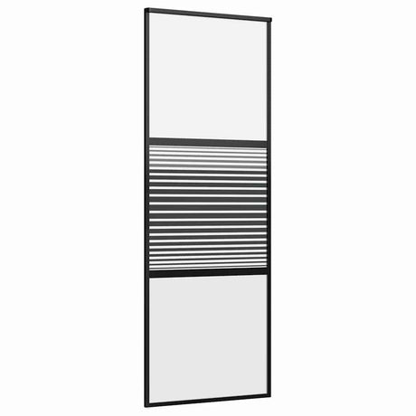 Vidaxl glazen deur gestreept zwart 90 x 2 x 205 cm aluminium
