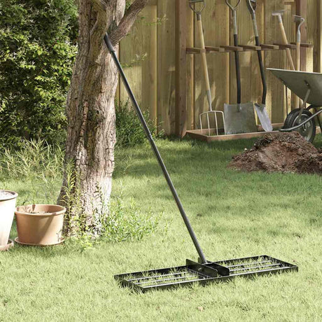 Vidaxl vervangingskop voor tuinhark zwart gepoedercoat staal