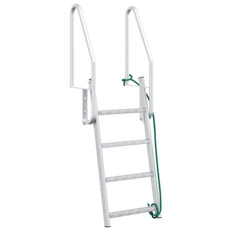 Vidaxl 4-treden haventrap zilver 58 x 77 x 166 cm aluminium