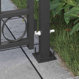 Vidaxl afrasteringspaal met slot grijs 200 x 88 x 14 cm staal