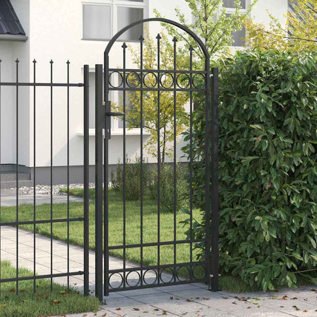 Vidaxl afrasteringspaal met slot grijs 200 x 88 x 14 cm staal