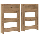 Vidaxl schoenenkast 2 pcs artisan eiken 60 x 18 x 90 cm bewerkt hout