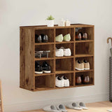 Vidaxl schoenenkast met plank oudhout 77,5 x 30 x 67 cm bewerkt hout