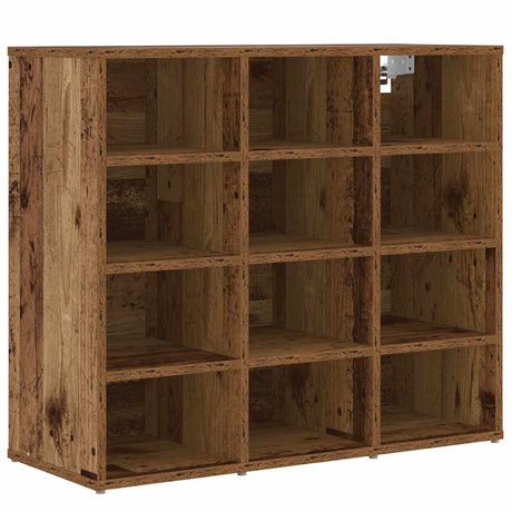 Vidaxl schoenenkast met plank oudhout 77,5 x 30 x 67 cm bewerkt hout