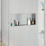 Vidaxl douche niche zilver 75 x 30 x 9,5 cm roestvrij staal