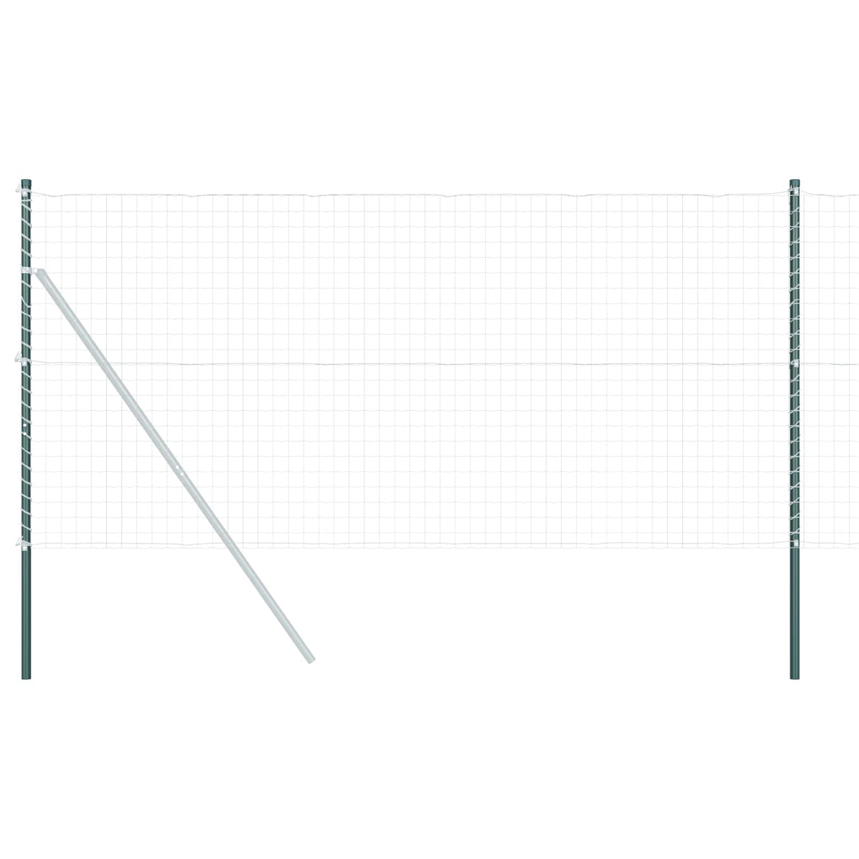 Vidaxl afrasteringspaal 2 pcs groen poedergecoat staal