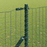 Vidaxl afrasteringspaal 12 pcs groen poedergecoat staal