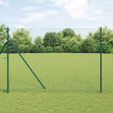 Vidaxl afrasteringspaal 12 pcs groen poedergecoat staal